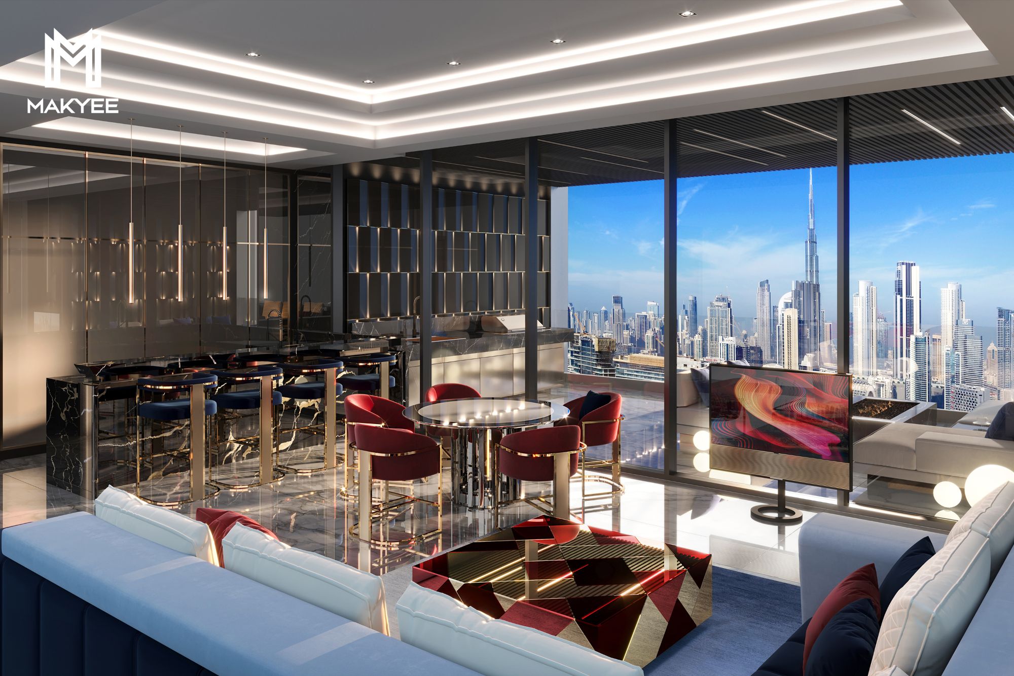 2 BR High-end Red 601-BURJ